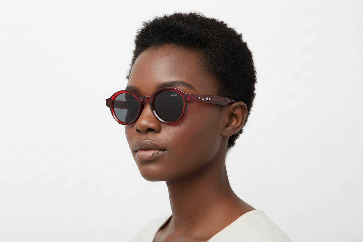 Round Red Sunglasses